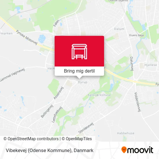 Vibekevej (Odense Kommune) kort