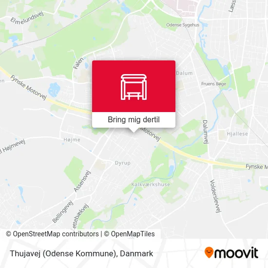 Thujavej (Odense Kommune) kort
