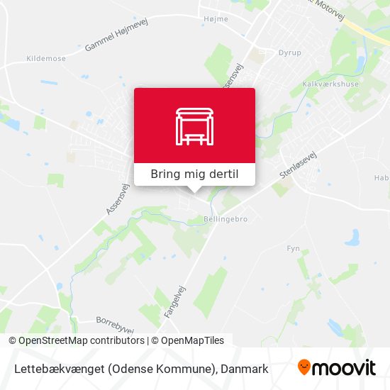Lettebækvænget (Odense Kommune) kort