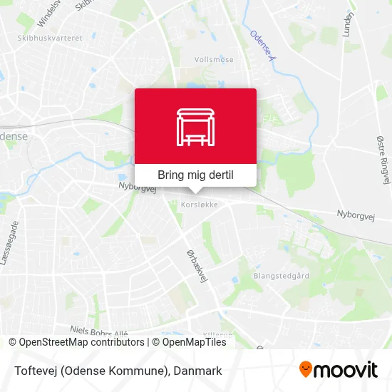 Toftevej (Odense Kommune) kort