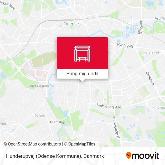 Hunderupvej (Odense Kommune) kort