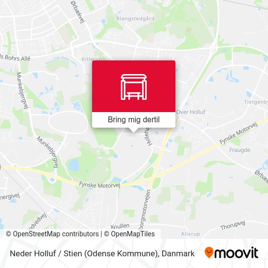 Neder Holluf / Stien (Odense Kommune) kort