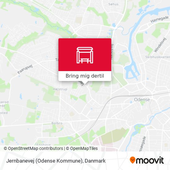 Jernbanevej (Odense Kommune) kort