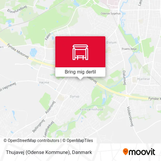 Thujavej (Odense Kommune) kort