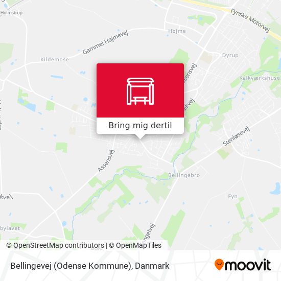 Bellingevej (Odense Kommune) kort