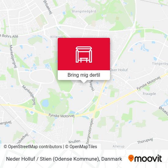 Neder Holluf / Stien (Odense Kommune) kort