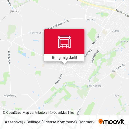 Assensvej / Bellinge (Odense Kommune) kort