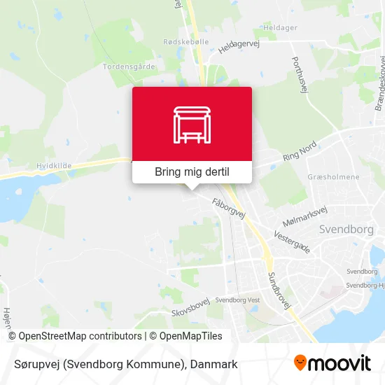 Sørupvej (Svendborg Kommune) kort
