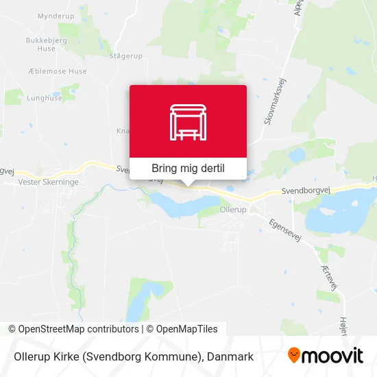 Ollerup Kirke (Svendborg Kommune) kort