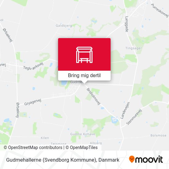 Gudmehallerne (Svendborg Kommune) kort