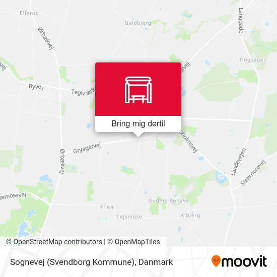 Sognevej (Svendborg Kommune) kort