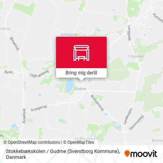 Stokkebækskolen / Gudme (Svendborg Kommune) kort
