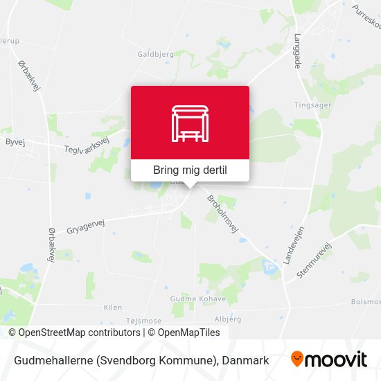 Gudmehallerne (Svendborg Kommune) kort