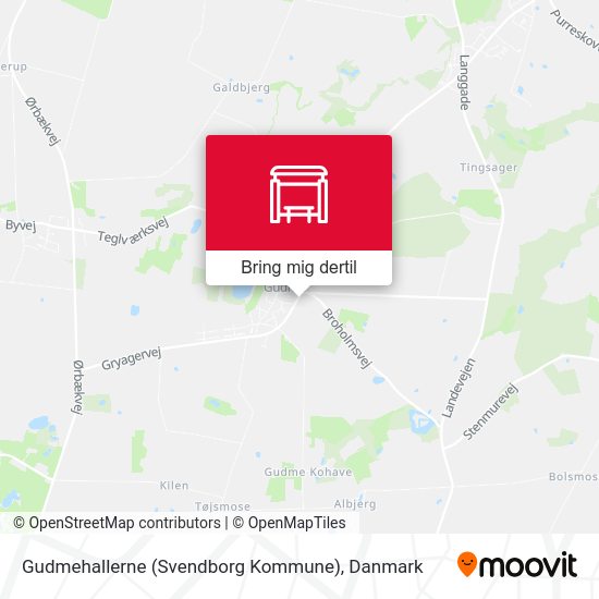 Gudmehallerne (Svendborg Kommune) kort