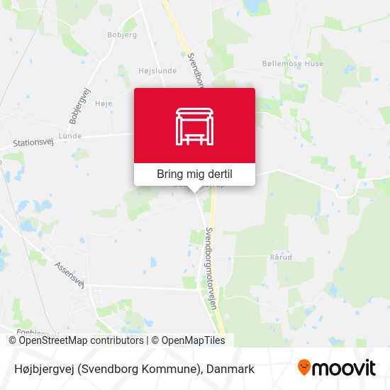 Højbjergvej (Svendborg Kommune) kort