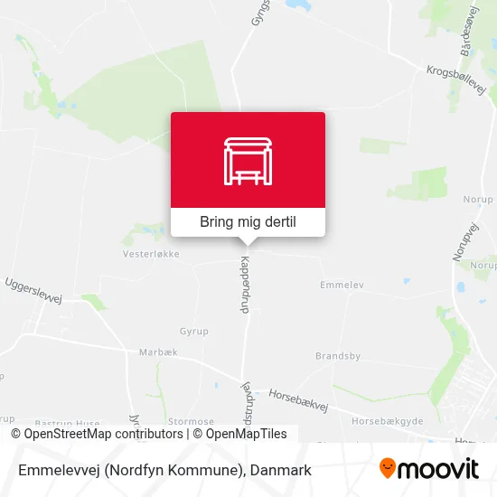 Emmelevvej (Nordfyn Kommune) kort