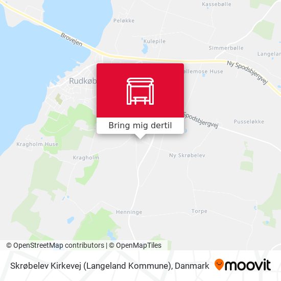 Skrøbelev Kirkevej (Langeland Kommune) kort