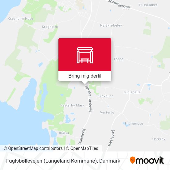 Fuglsbøllevejen (Langeland Kommune) kort