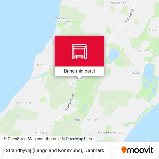 Strandbyvej (Langeland Kommune) kort