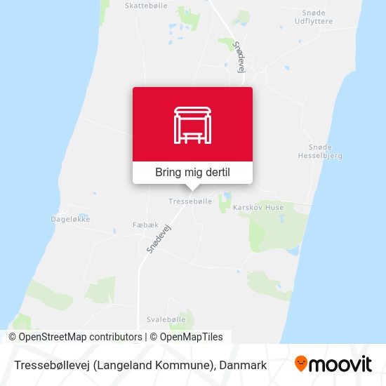 Tressebøllevej (Langeland Kommune) kort