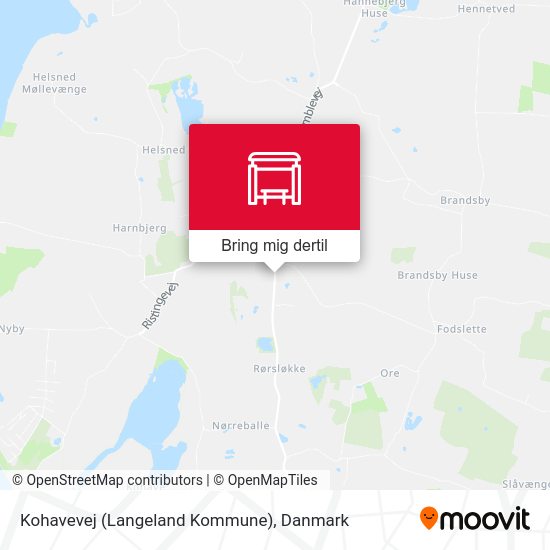 Kohavevej (Langeland Kommune) kort