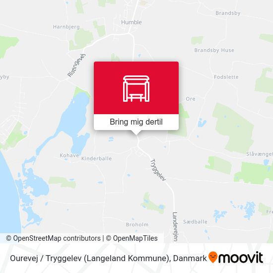 Ourevej / Tryggelev (Langeland Kommune) kort