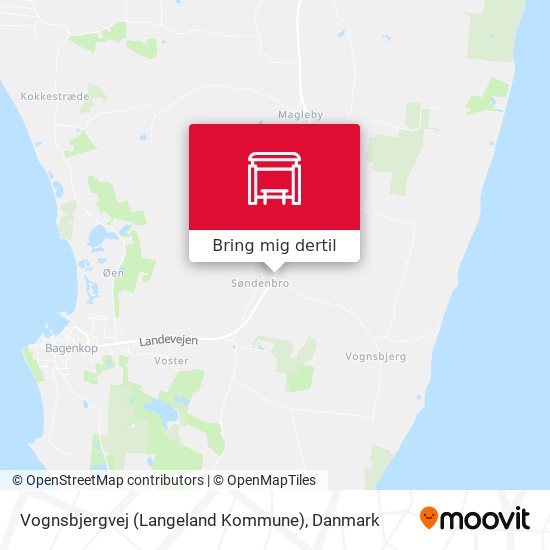Vognsbjergvej (Langeland Kommune) kort