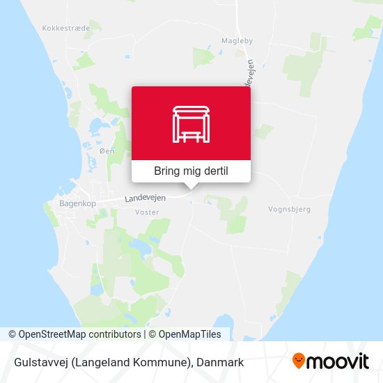 Gulstavvej (Langeland Kommune) kort