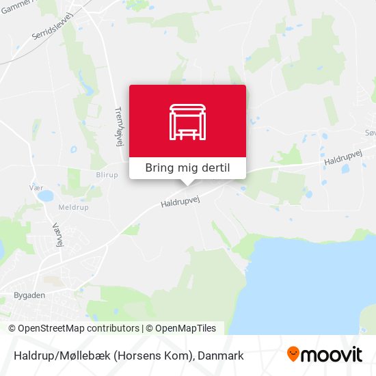 Haldrup/Møllebæk (Horsens Kom) kort
