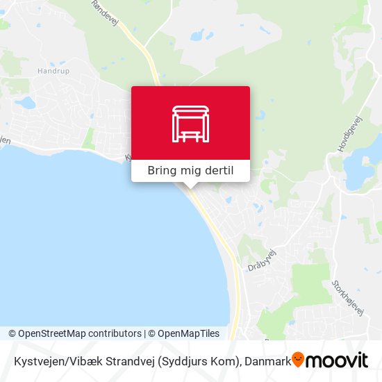Kystvejen / Vibæk Strandvej (Syddjurs Kom) kort