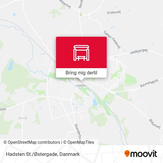 Hadsten St./Østergade kort