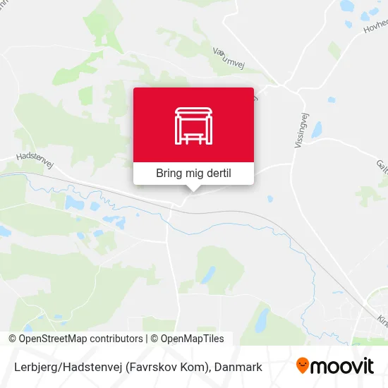 Lerbjerg / Hadstenvej (Favrskov Kom) kort