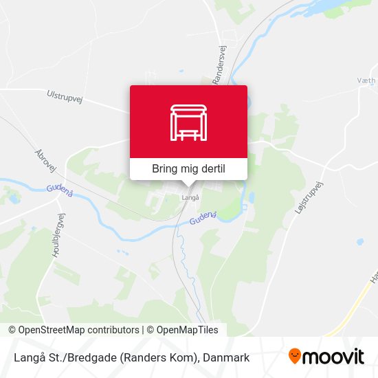 Langå St. / Bredgade (Randers Kom) kort