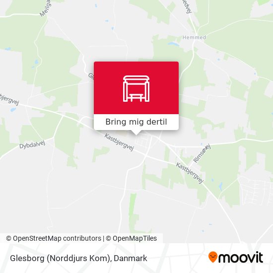 Glesborg (Norddjurs Kom) kort