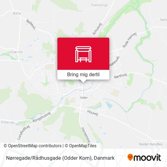 Nørregade / Rådhusgade (Odder Kom) kort