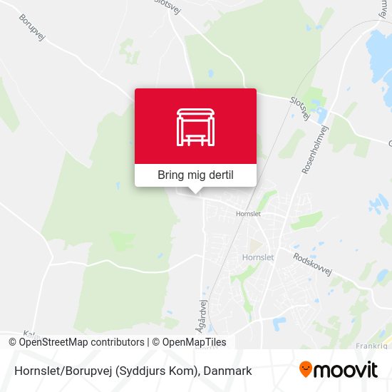 Hornslet / Borupvej (Syddjurs Kom) kort