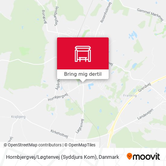 Hornbjergvej / Løgtenvej (Syddjurs Kom) kort
