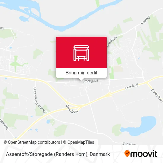 Assentoft / Storegade (Randers Kom) kort