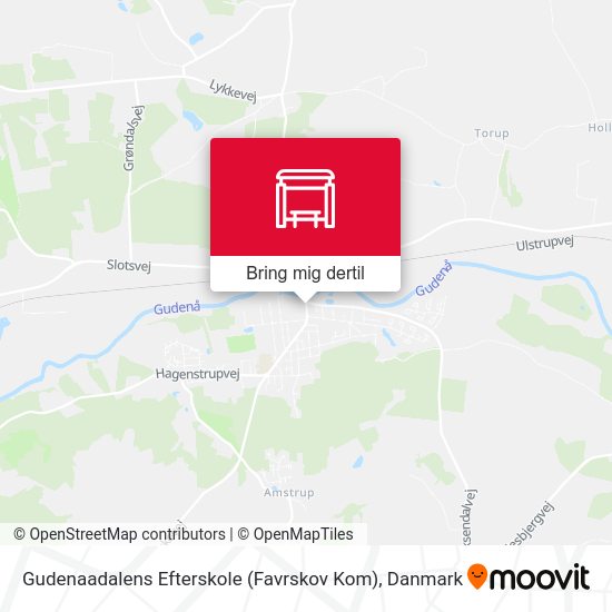 Gudenaadalens Efterskole (Favrskov Kom) kort