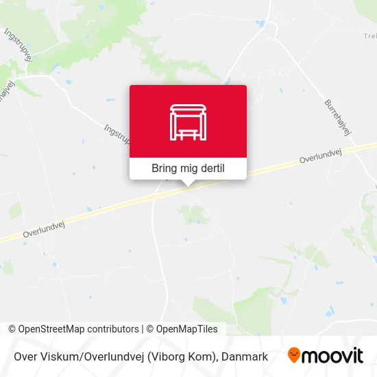 Over Viskum / Overlundvej (Viborg Kom) kort