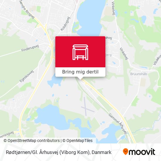 Rødtjørnen / Gl. Århusvej (Viborg Kom) kort
