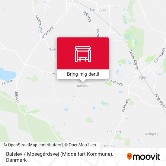 Balslev / Mosegårdsvej (Middelfart Kommune) kort
