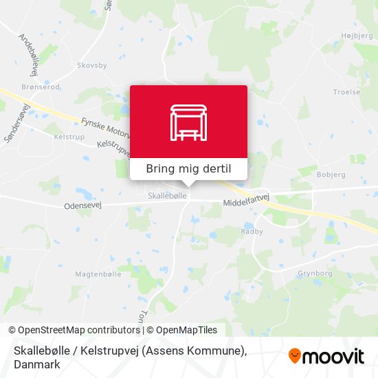 Skallebølle / Kelstrupvej (Assens Kommune) kort