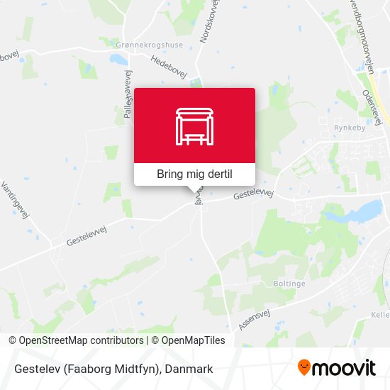 Gestelev (Faaborg Midtfyn) kort