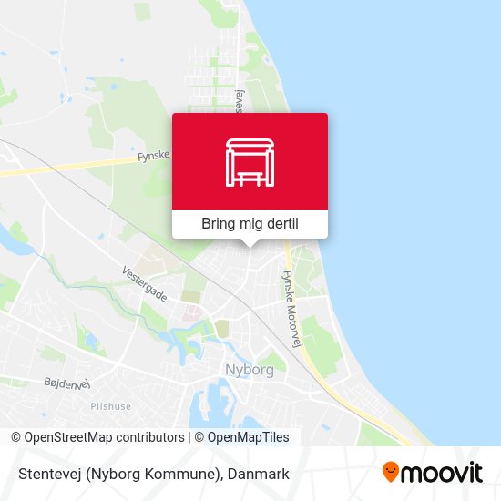 Stentevej (Nyborg Kommune) kort