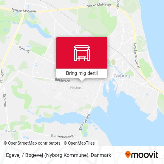 Egevej / Bøgevej (Nyborg Kommune) kort