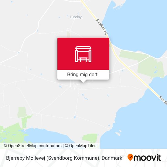 Bjerreby Møllevej (Svendborg Kommune) kort