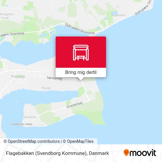 Flagebakken (Svendborg Kommune) kort