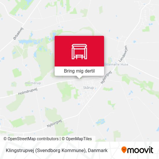 Klingstrupvej (Svendborg Kommune) kort