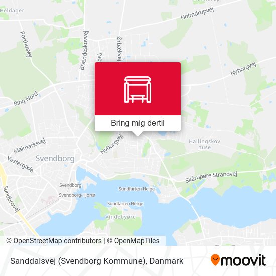 Sanddalsvej (Svendborg Kommune) kort